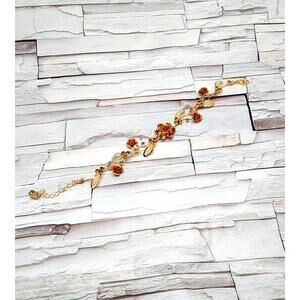 Crystal Rhinestone Rose Flower Bracelet